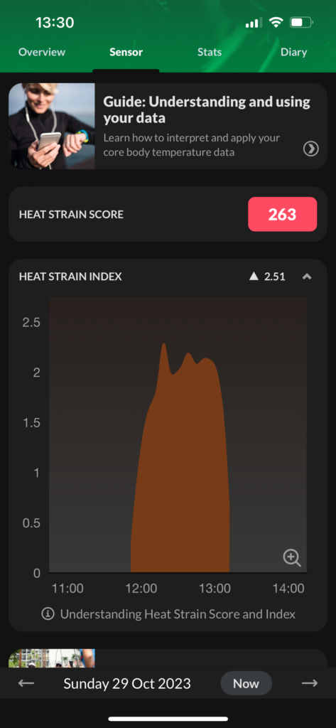Core Body Temperature Sensor app screenshot
