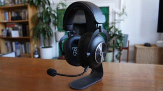 Logitech G X Pro headset on a stand