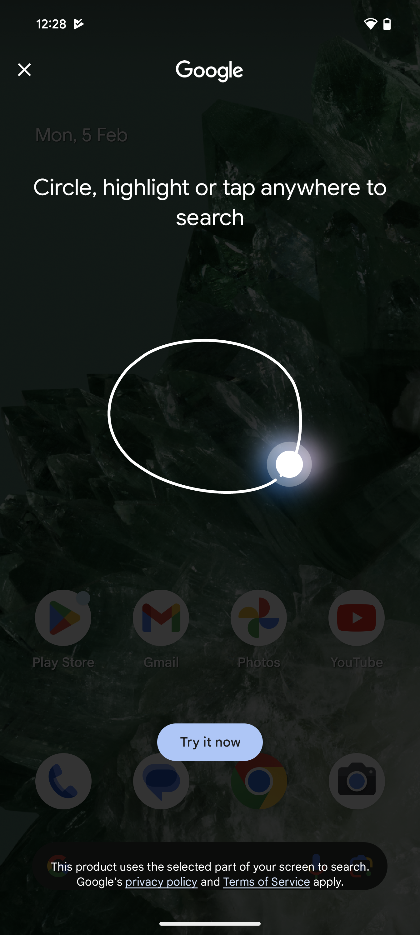 Google Pixel 8 Pro Circle to Search