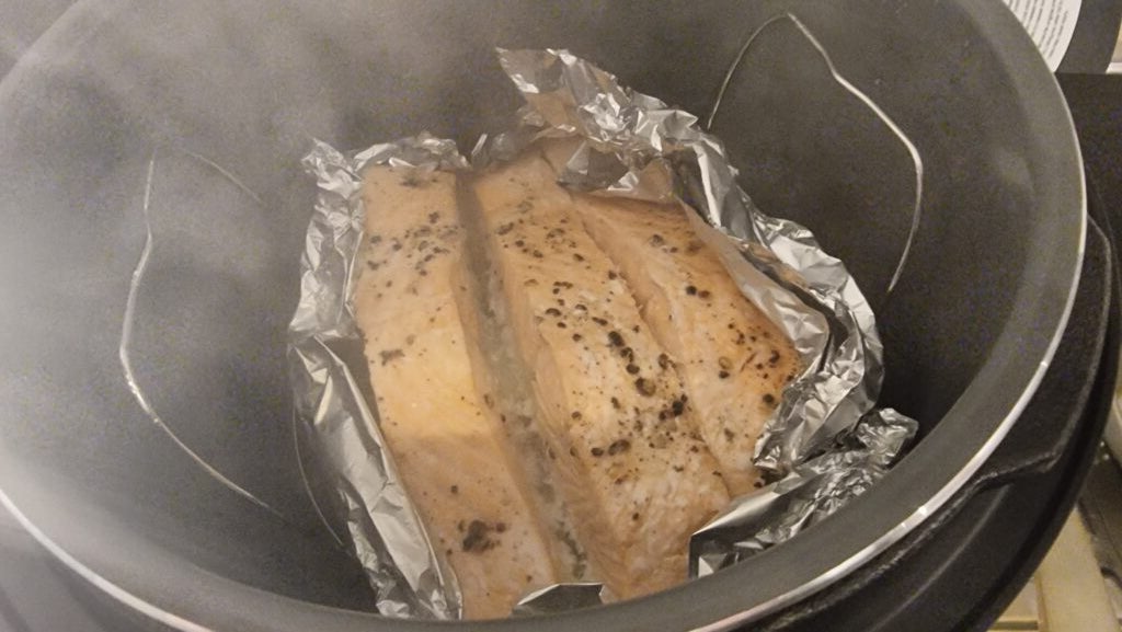 Steamed Salmon - Cosori Pressure Cooker Food Sample