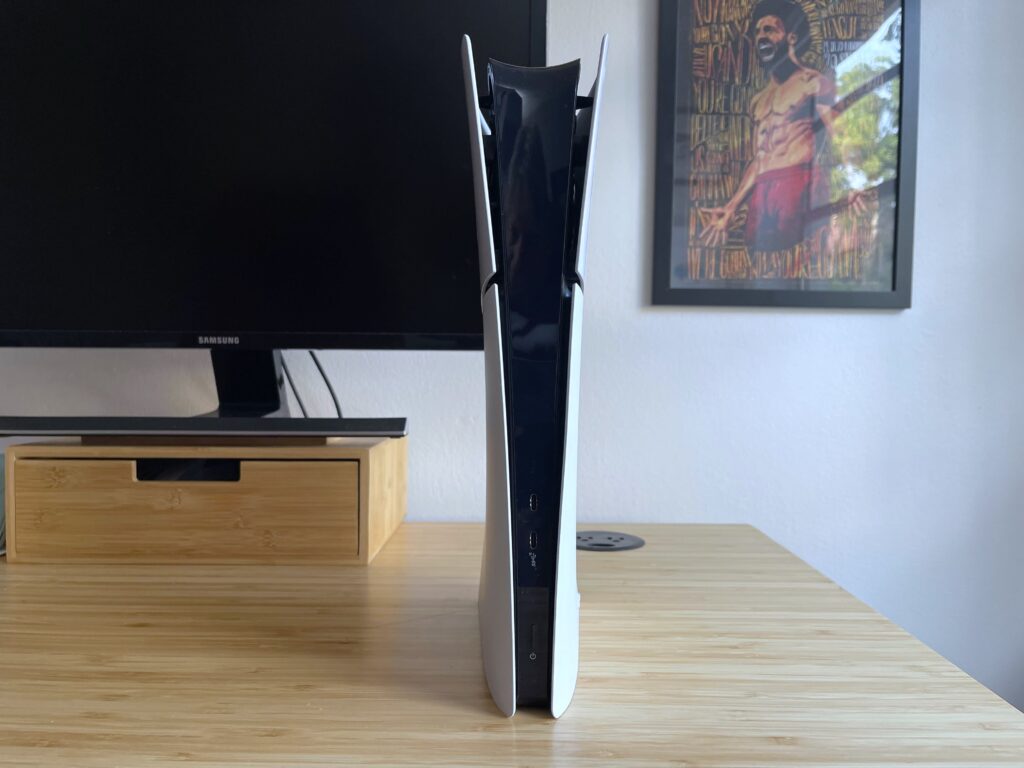 PS5 (Slim) front standing view