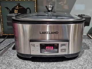 Lakeland slow cooker on kitchen counter