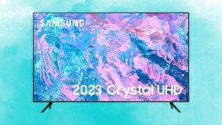 Samsung 43-inch CU71AO TV on background