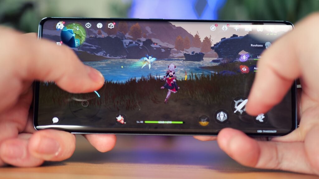 Playing a game on the Vivo V30 Pro