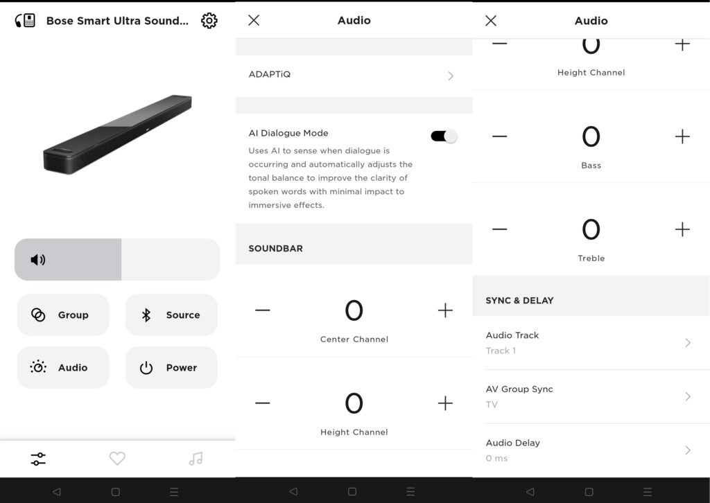 Bose Smart Ultra Soundbar Music app