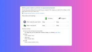 How to modify lid settings Windows 11